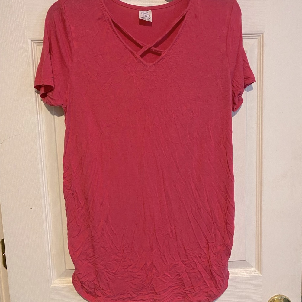 Pink maternity shirt